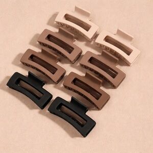 Set of 4 Neutral Hair Claw Clips